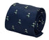 navy dark blue tie with an embroidered Chinese Panda design